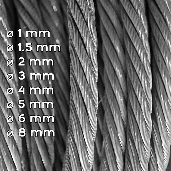 100m Long Galvanized steel cable is commonly referred to as wire rope