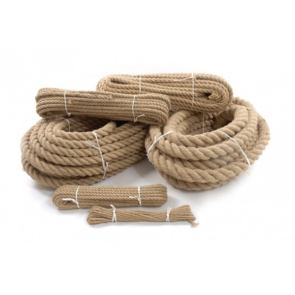 2m Long Natural Jute Rope Twisted Braided Decking Garden Boating Sash 