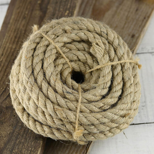 35m Long Jute Rope Strong Twisted Decking Cord Garden Sash Camping