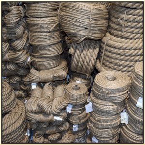 2m Jute Hessian Rope Intricately Braided And Twisted Boating Sash Garden Decking