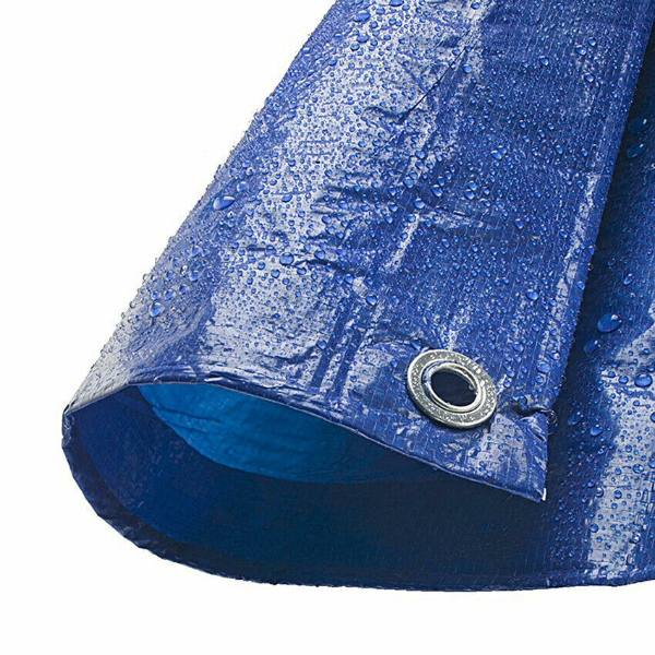 Blue 80GSM Lightweight Economy Tarpaulins Waterproof & UV protected Covers