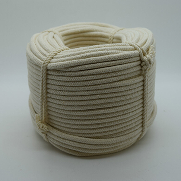 8mm Natural Braided Cotton Rope for Bag Handles & Washing Clothes