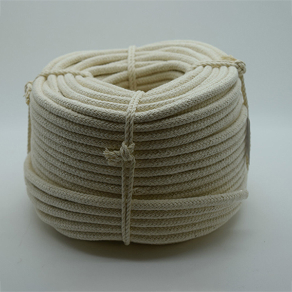 8mm Natural Braided Cotton Rope for Bag Handles & Washing Clothes