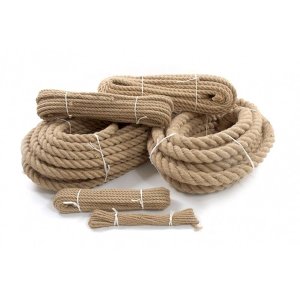 1m Long Natural Jute Rope Twisted Braided Decking Garden Boating Sash 