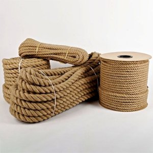 2m Long Natural Jute Hessian Rope Twisted Braided Decking Garden Boatin