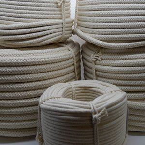 4mm Braided Cotton Rope in Natural Color for Washing Clothes & Bag Handles