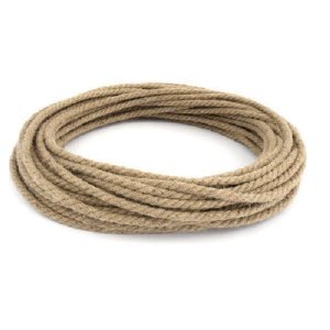 6mm Natural Pure Jute Rope 3 Strand Braided Twisted Cord Twine Sash