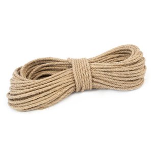 7mm Natural Pure Jute Rope 3 Strand Braided Twisted Cord Twine Sash