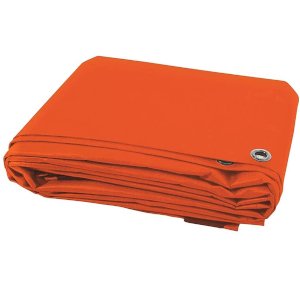 Multipurpose 90GSM Heavy Duty Tarpaulin Waterproof Protective Orange Sheet 